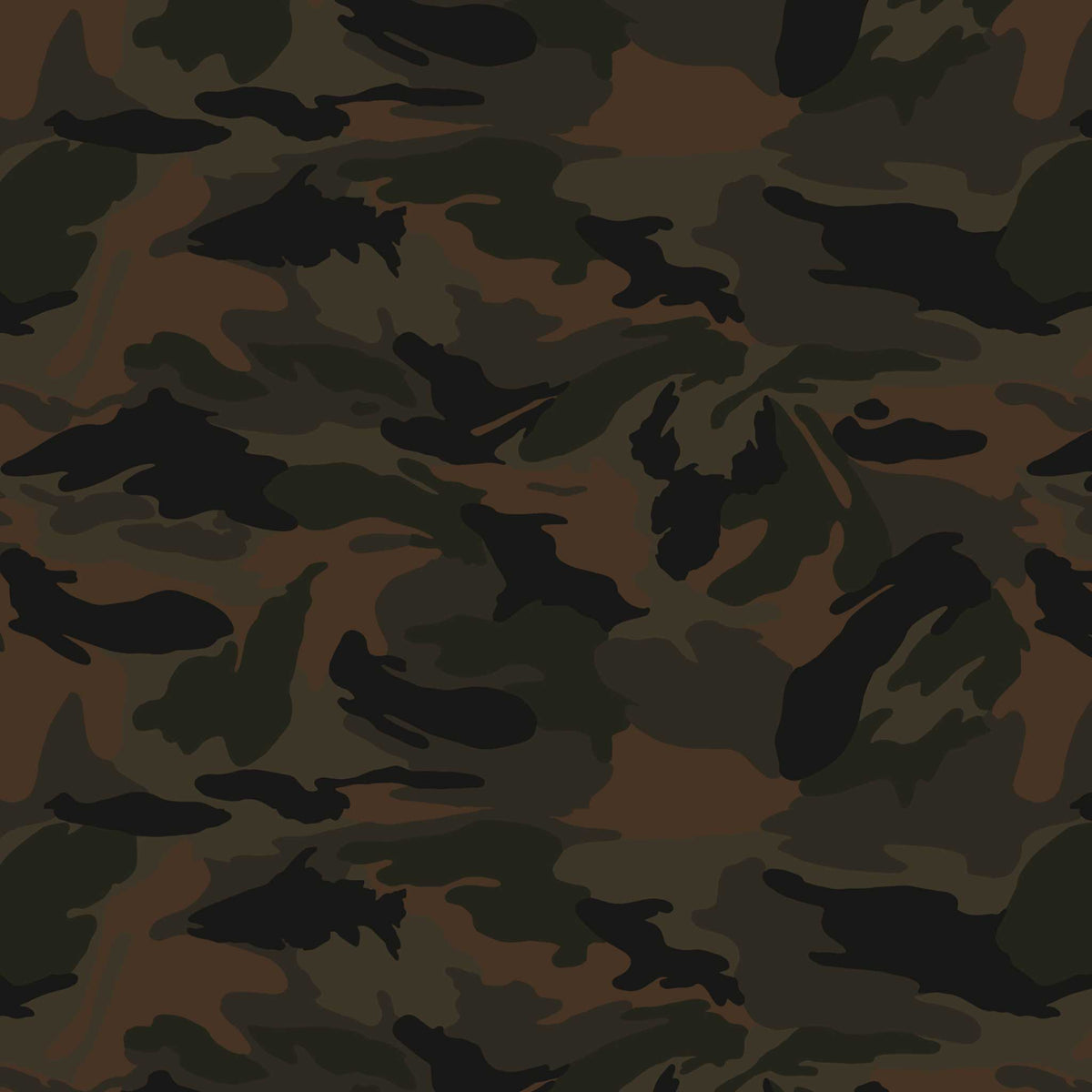 a camouflage pattern with black and brown spots