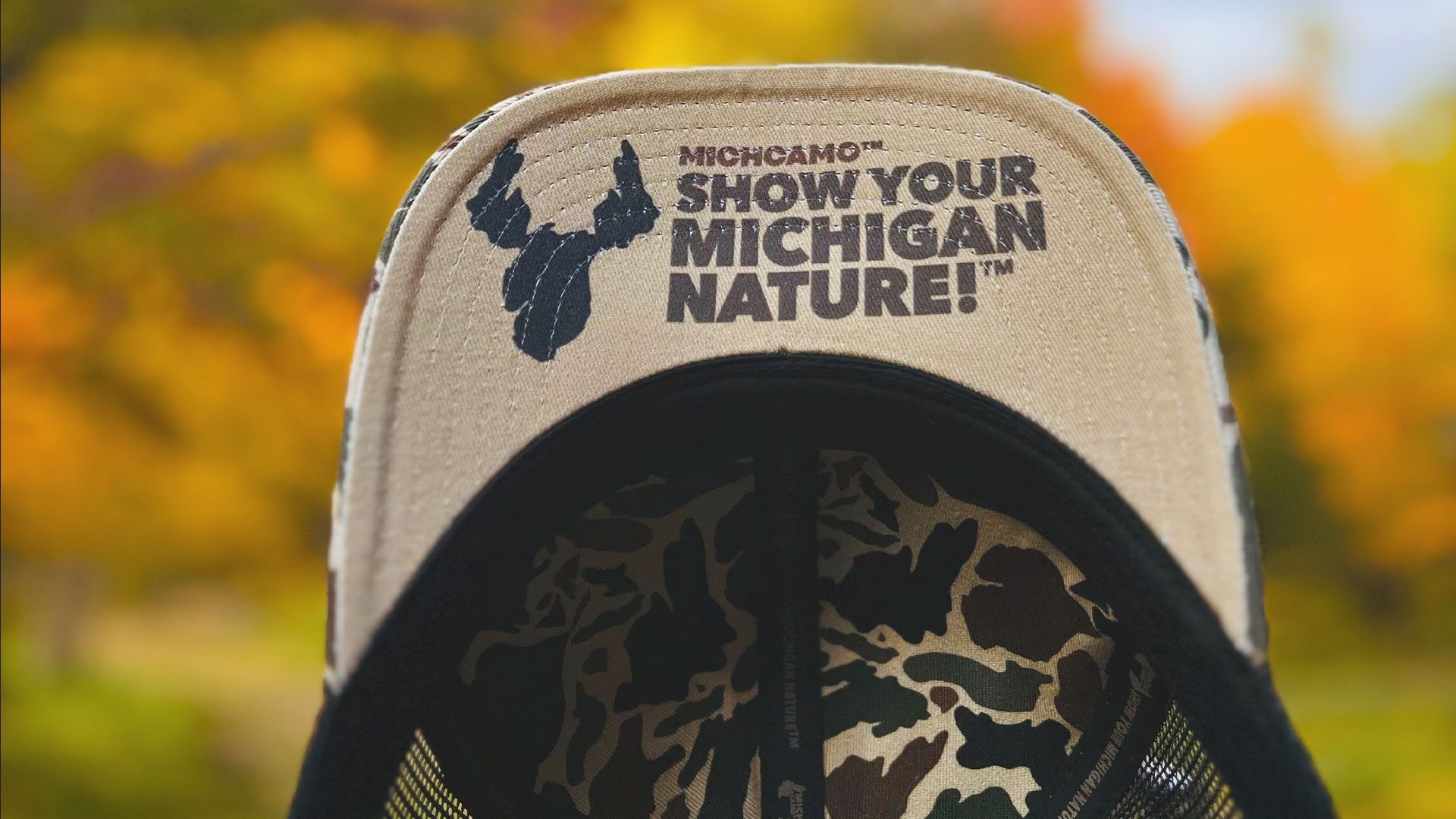 Show Your Michigan Nature Outdoors Yooper Up Snapback Michigan Camouflage Camo
