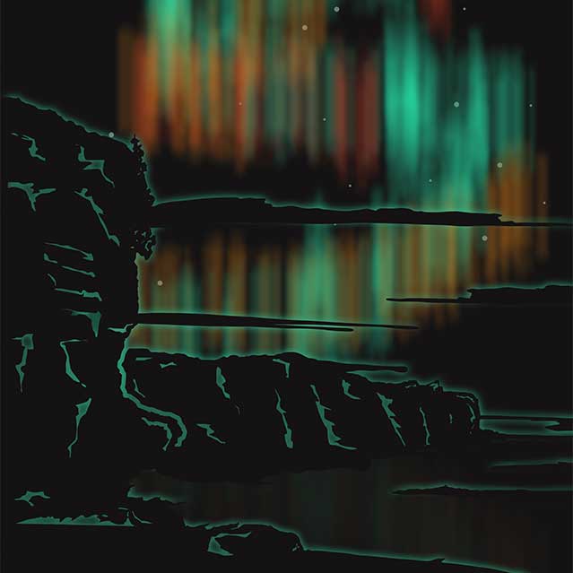 blackrocks-black-rocks-aurora-northern-lights-marquette-michigan-art-poster