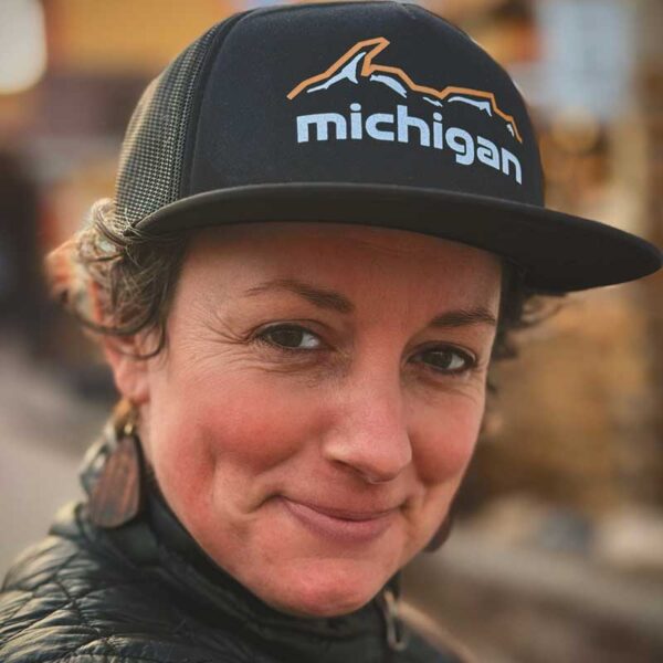 UP Mountains Orange/Black Foam Trucker Hat - Image 3