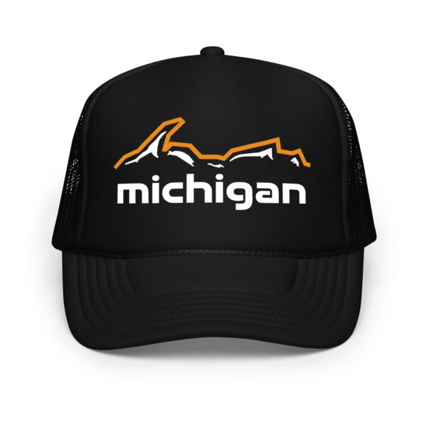 UP Mountains Orange/Black Foam Trucker Hat - Image 4