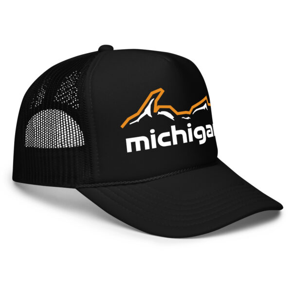 UP Mountains Orange/Black Foam Trucker Hat - Image 2