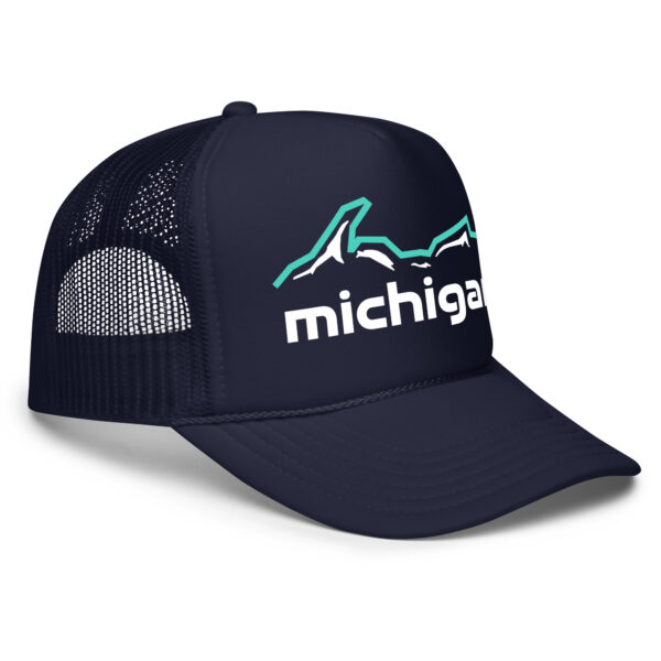 UP Mountains Teal/Navy Foam Trucker Hat - Image 2