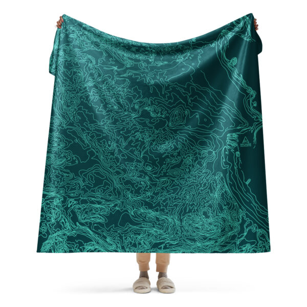 Marquette Topo Map Sherpa Blanket - Image 2