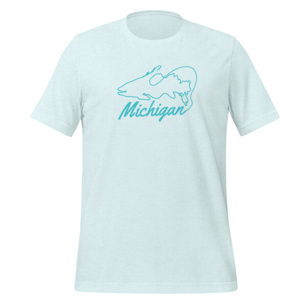 Michigan Fishing Line T-Shirt Blue - Image 2