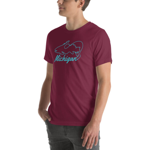 Michigan Fishing Line T-Shirt Blue - Image 7