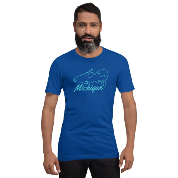 Michigan Fishing Line T-Shirt Blue - Image 13